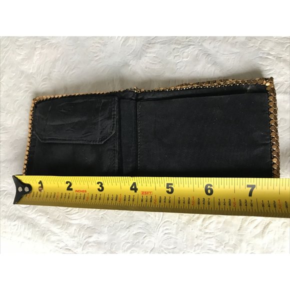 Vintage W. Germany Gold Tone Micro Mesh Metal Bi-Fold Wallet Coin Purse 7.5 x 3” - Picture 11 of 12